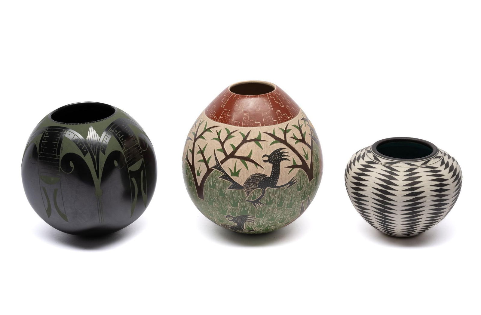 3 Pcs South American Pottery (1 of 4)