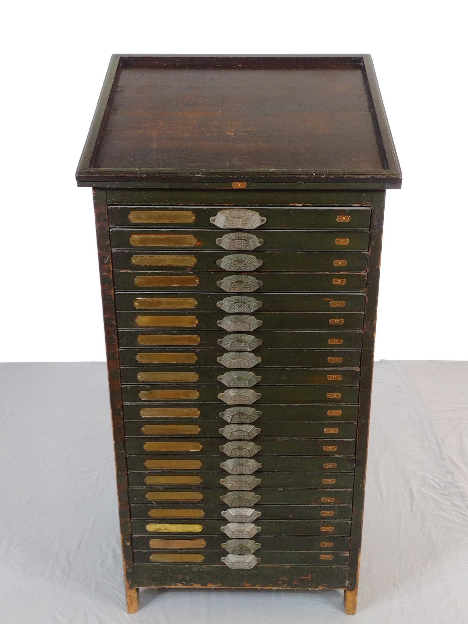 Heber Wells Printer's Type Set Standing Cabinet (1 of 7)