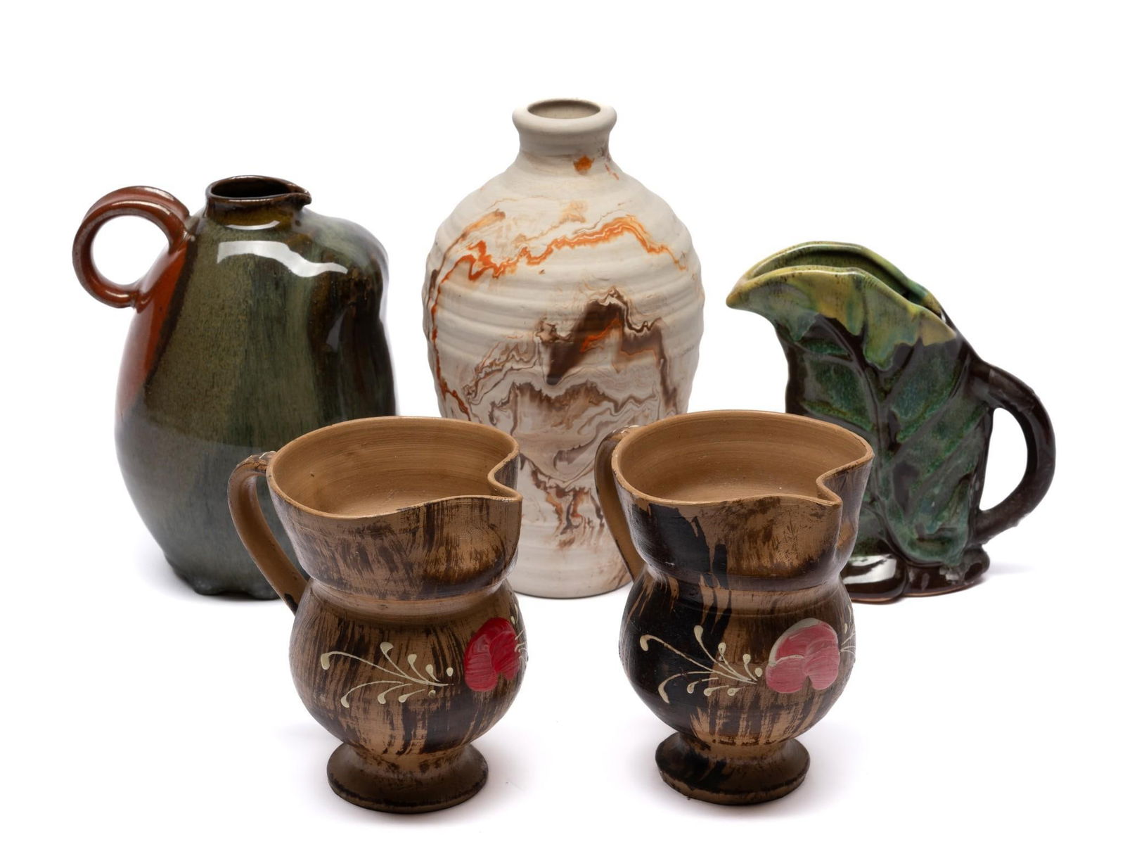 5 Ceramic Vases incl Nemadji Pottery (1 of 12)