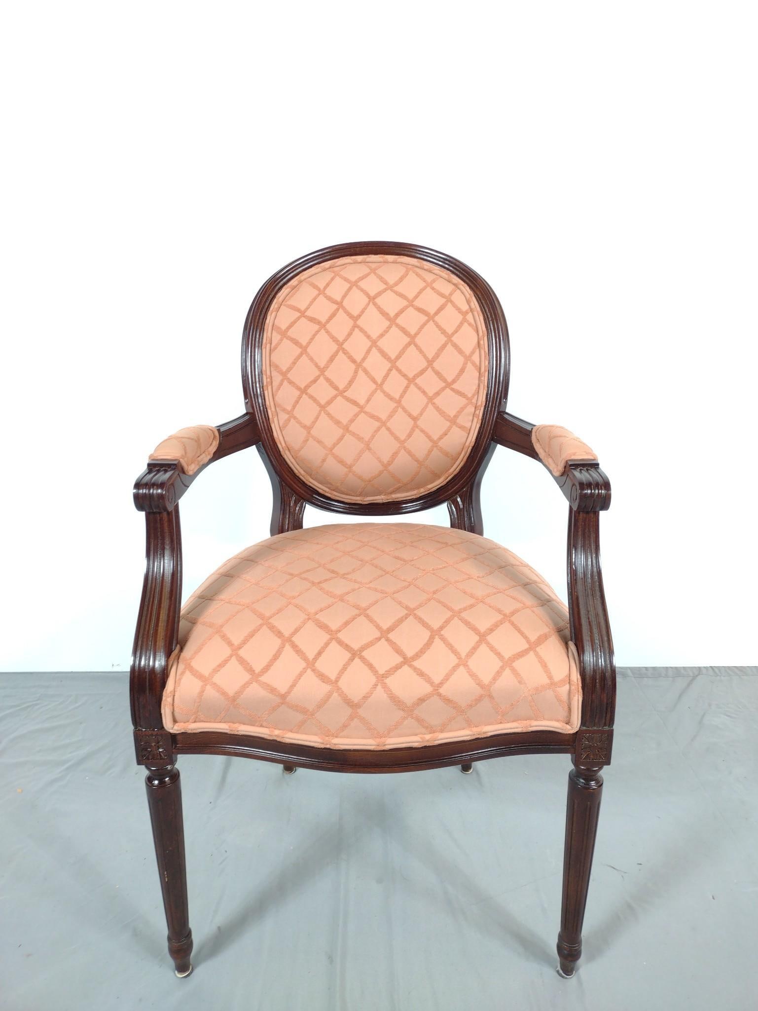 Arm Chair: NOT ELIGIBLE FOR IN-HOUSE SHIPPING. 22-3/4" wide X 18" deep X 38" high.