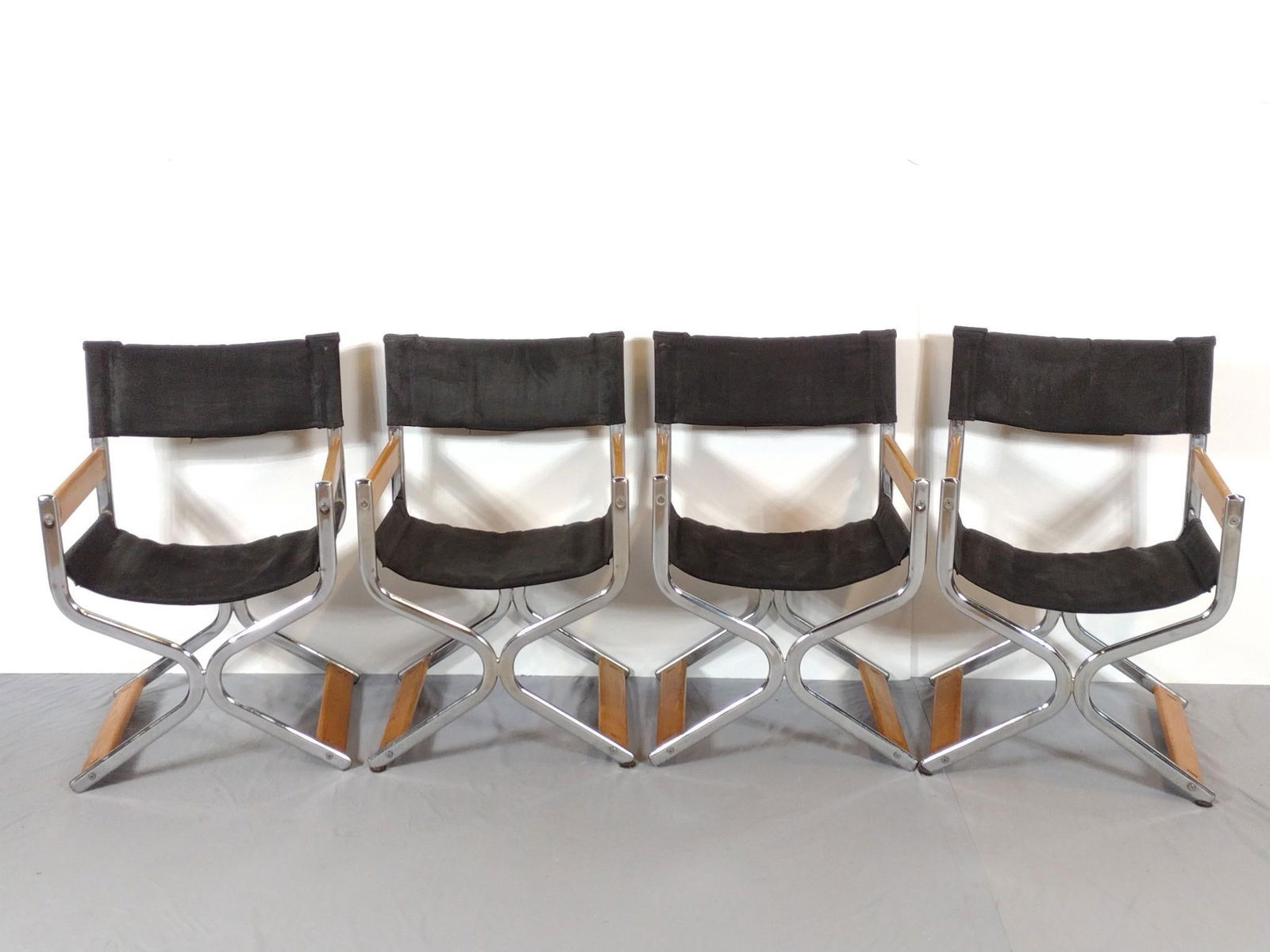 4 Chrome Director Chairs (1 of 5)