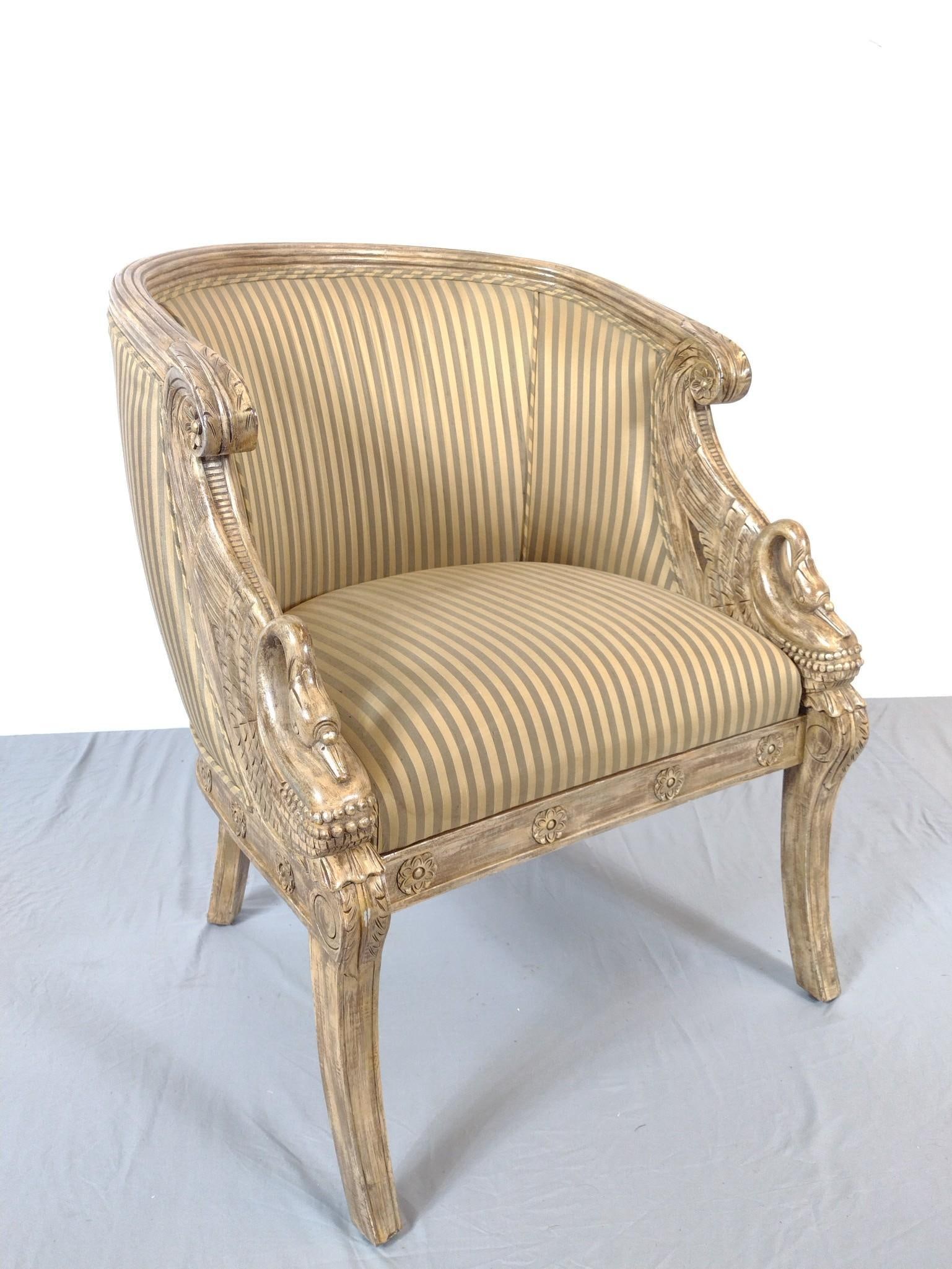 French Barrel Back Swan Chair (1 of 5)