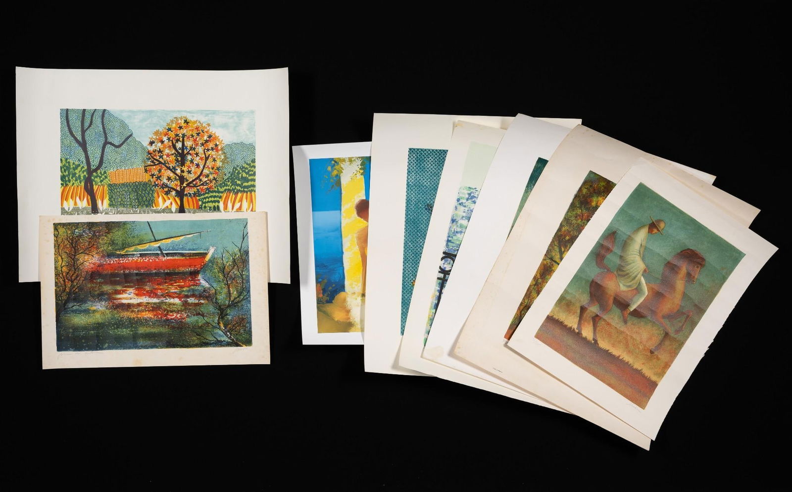 Group Of Eight Mid Century Prints Unframed (1 of 20)