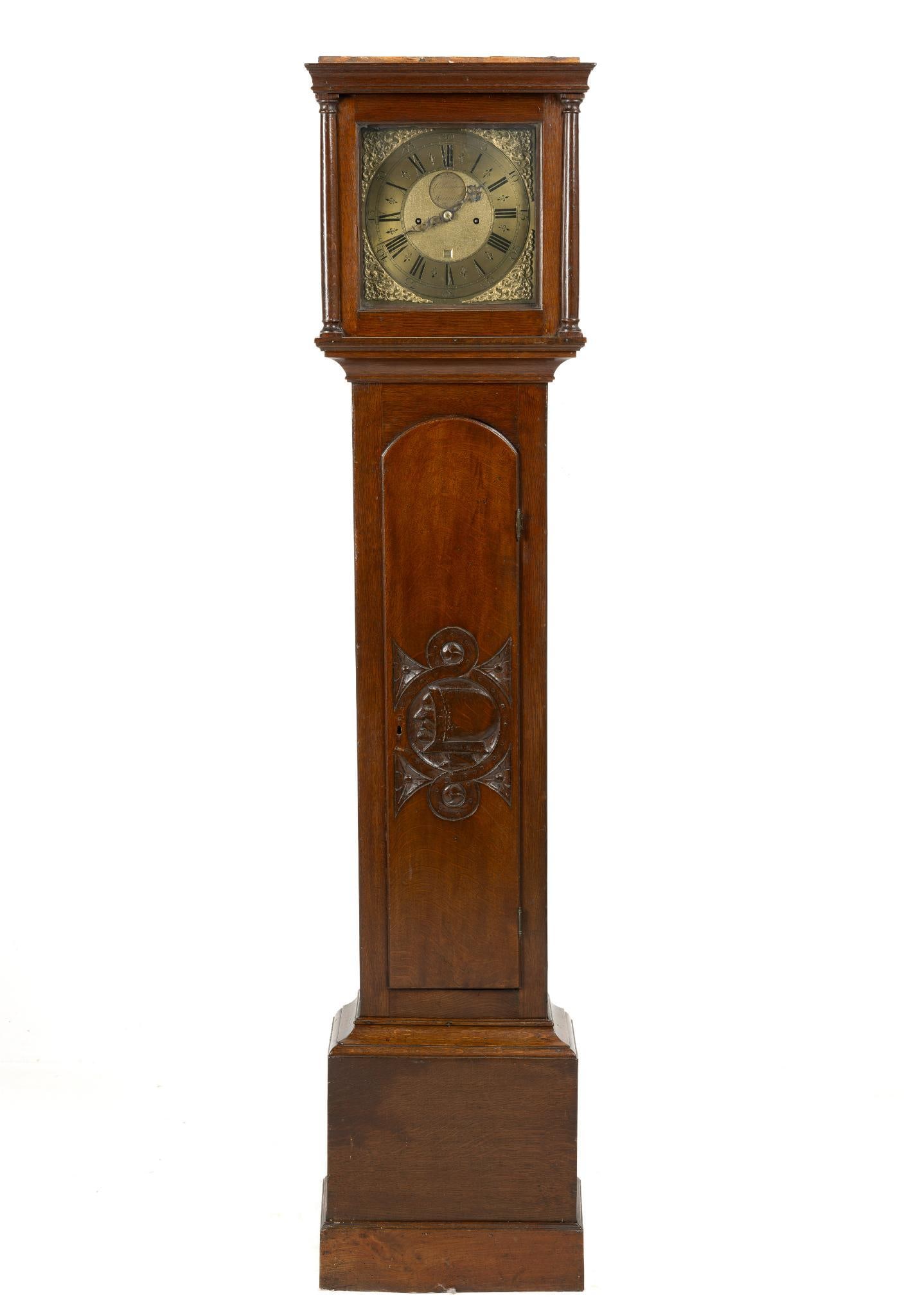 Flat Top English Tall Case Clock (1 of 12)