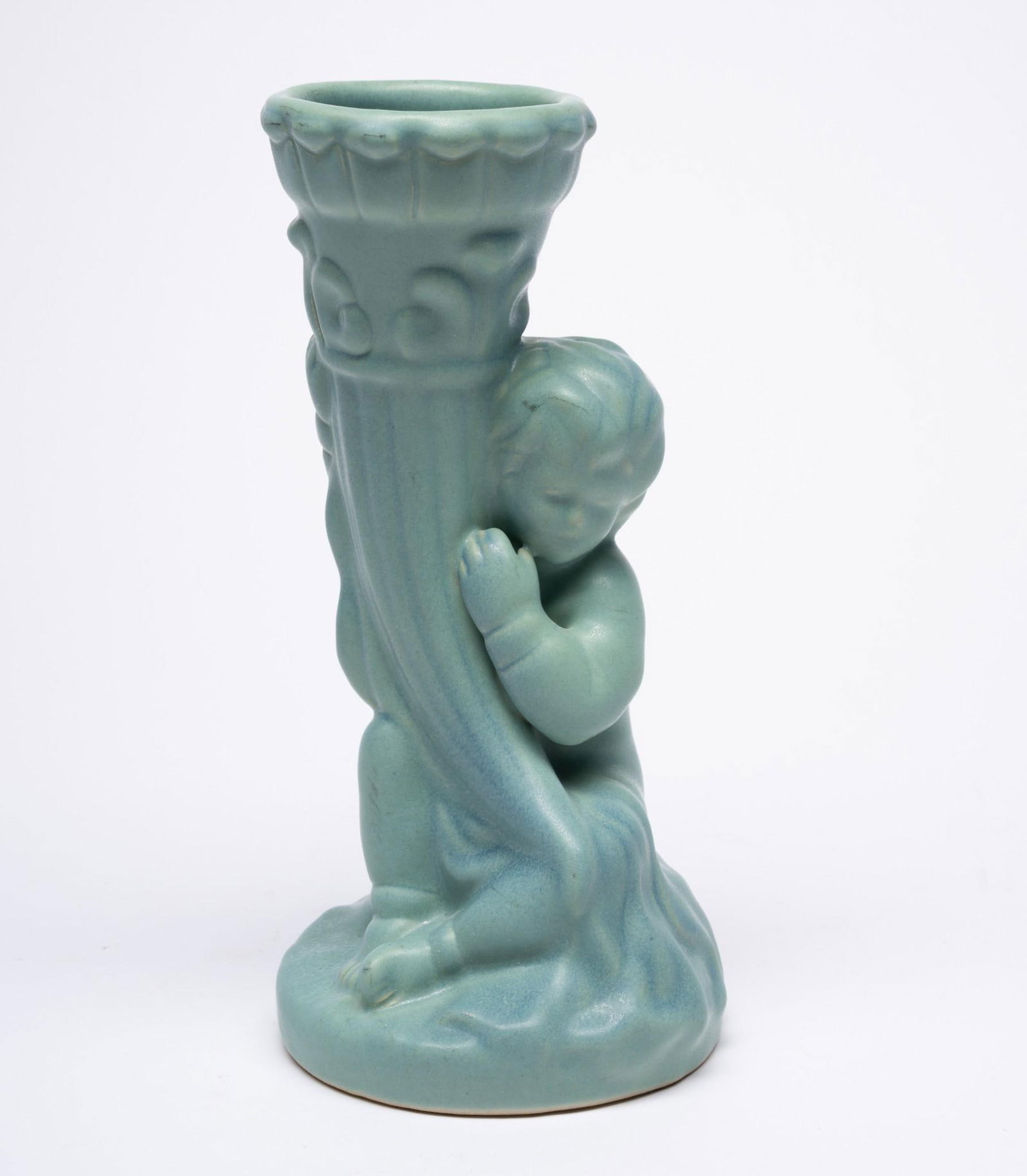 Van Briggle Turquoise Figural Vase (1 of 3)