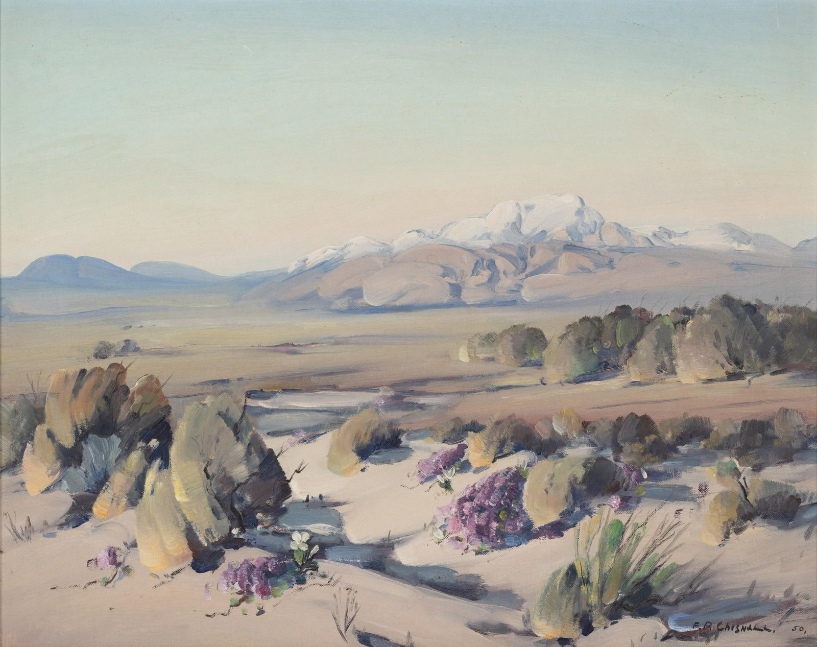 Frederick Chisnall Southwest Landscape: NOT ELIGIBLE FOR IN-HOUSE SHIPPING. Sight 15-1/2" long x 19-1/4" wide. Overall 20" long x 24" wide.