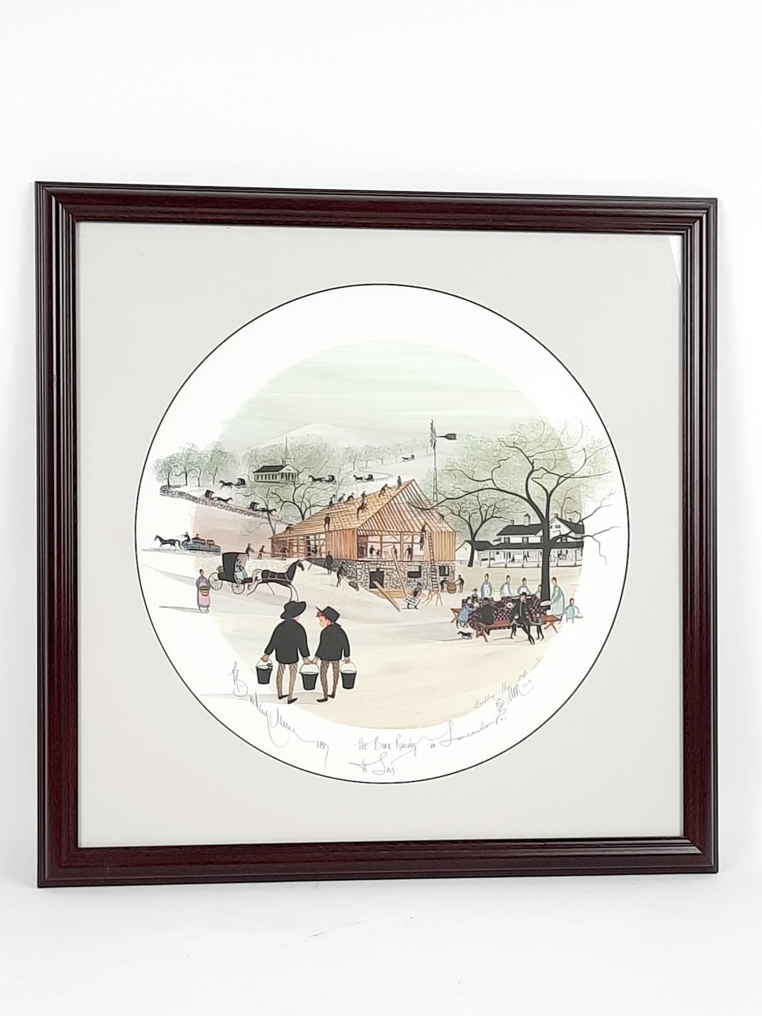 P. Buckley Moss "The Barn Raising" Ltd Ed Print (1 of 2)