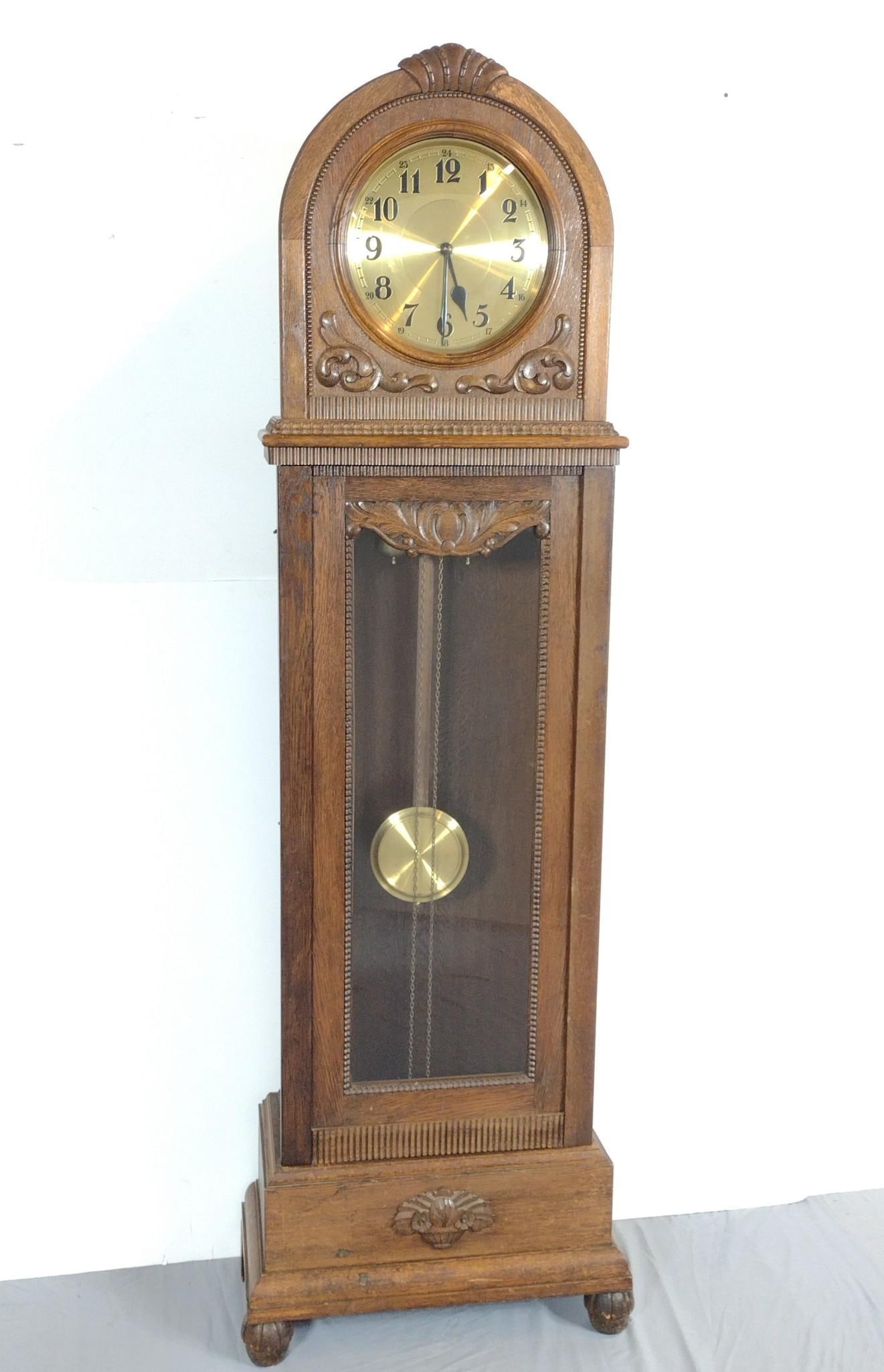 Tall Case Clock: NOT ELIGIBLE FOR IN-HOUSE SHIPPING. 25" wide X 13" deep X 80" high.