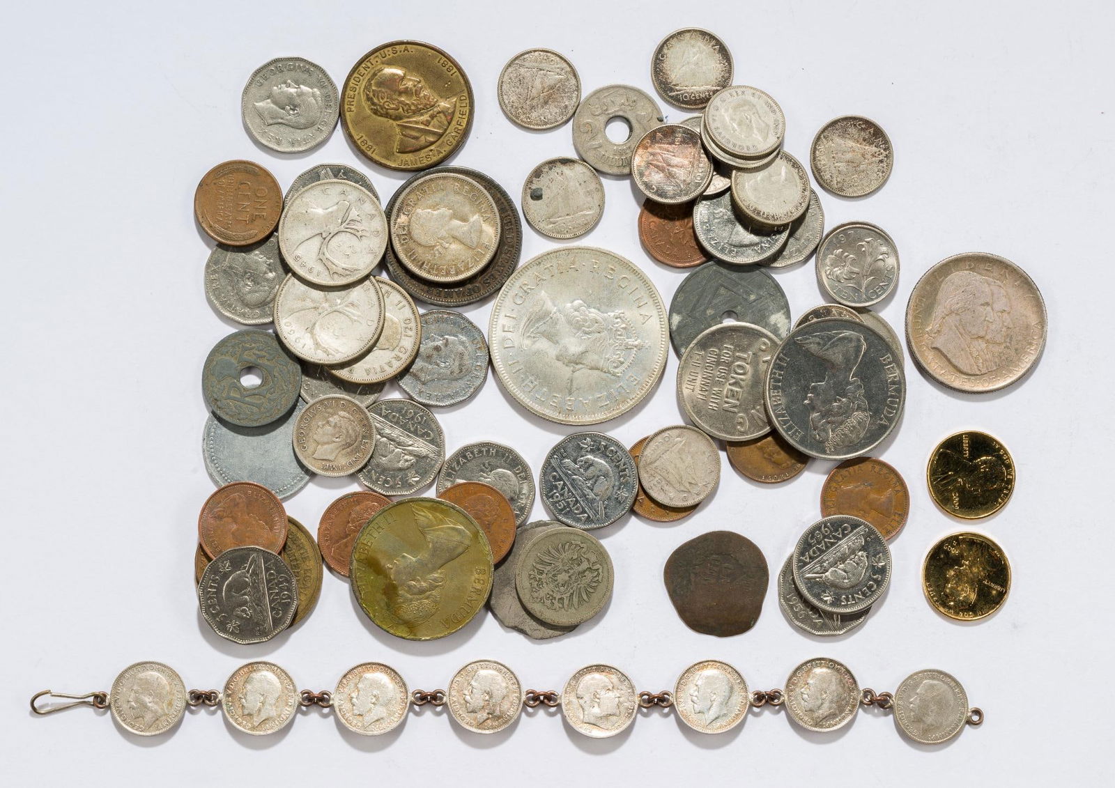 World Coins with Silver and 1926 Sesquicentennial Commemorative Half Dollar (1 of 5)