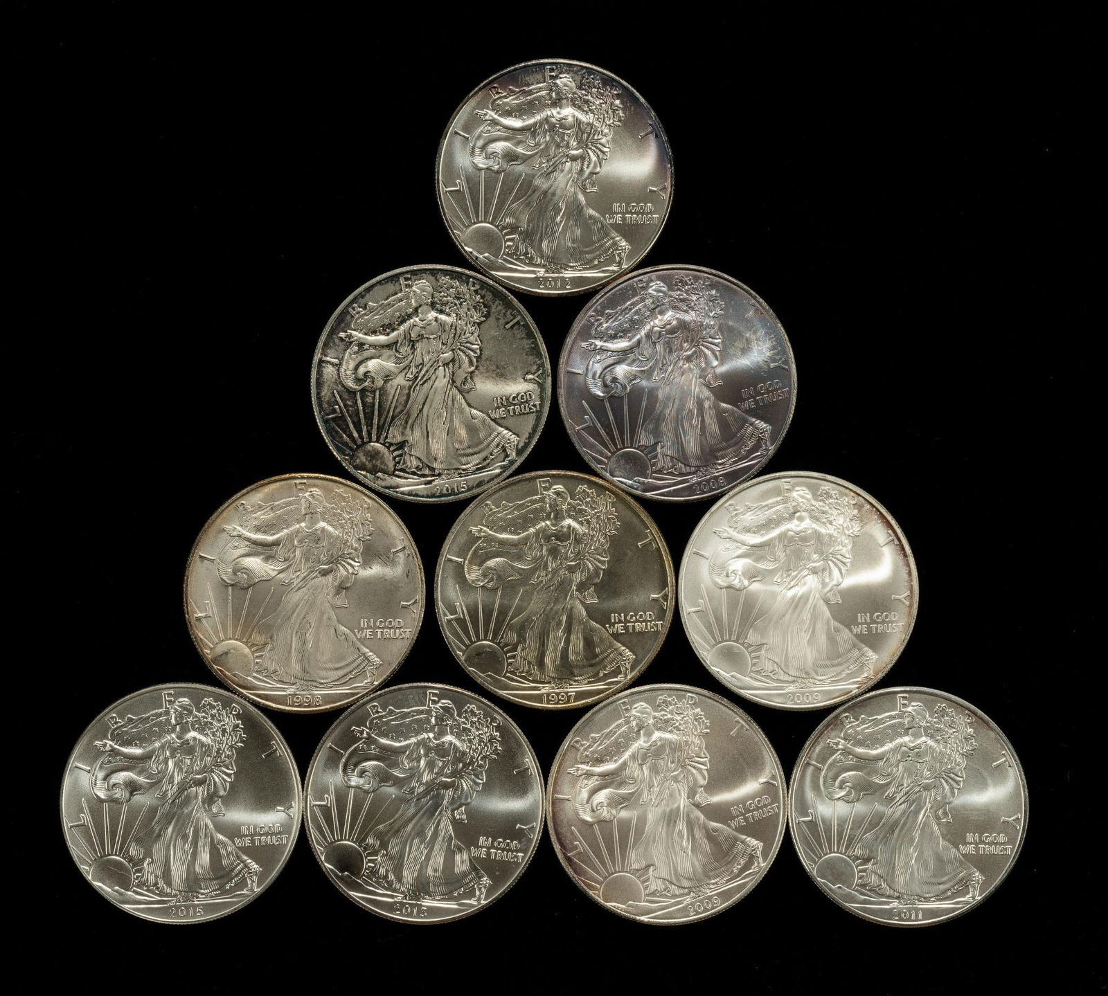 10 American Eagle Silver Dollars (1 of 2)