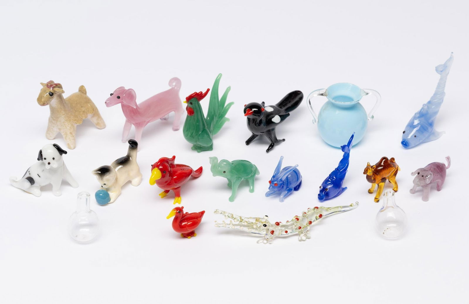 18 Miniature Glass Figurines (1 of 4)