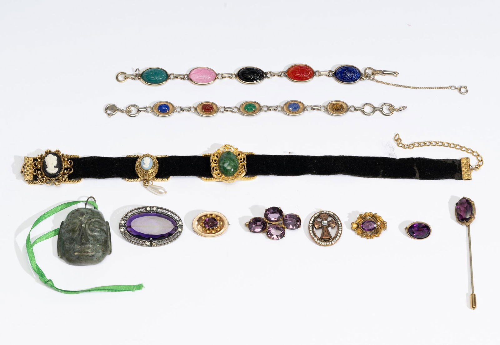 Vintage Cameo & Amethyst Jewelry (1 of 4)