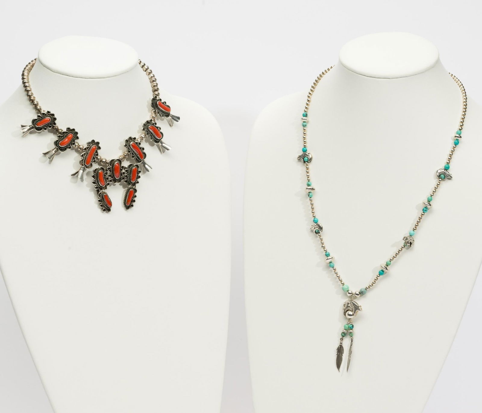 2 Native American Sterling Silver Necklaces (1 of 7)