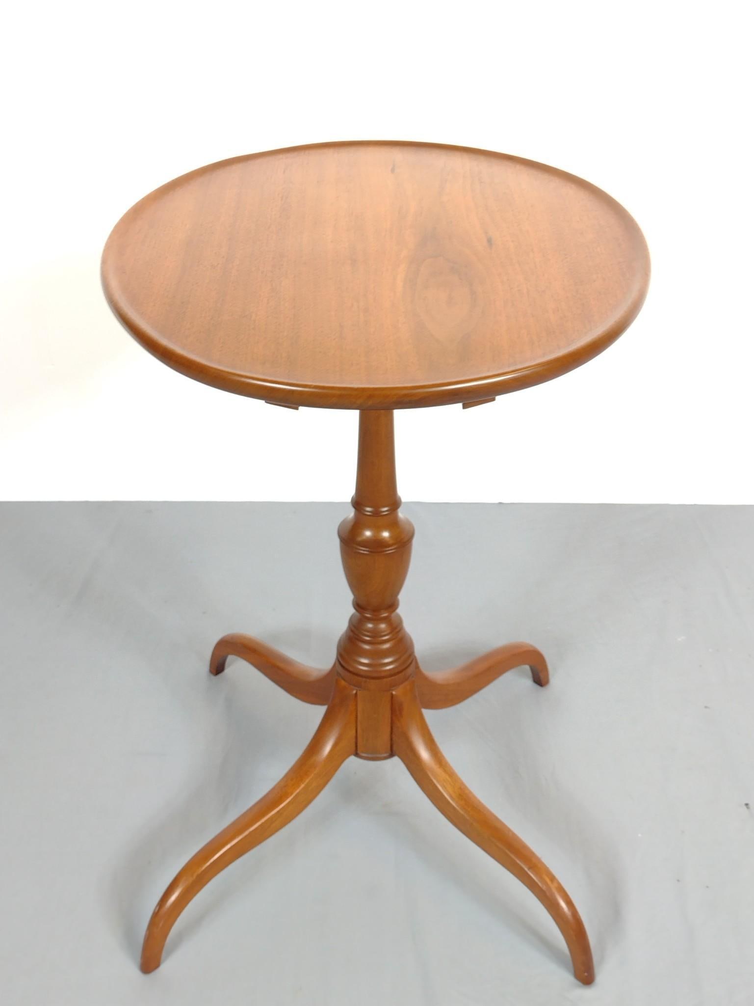 Tilt Top Candle Stand: NOT ELIGIBLE FOR IN-HOUSE SHIPPING. 18-1/4" wide X 22-1/2" deep X 28" high. PROVENANCE: Sale of this item to benefit Historic Harrisburg Association.