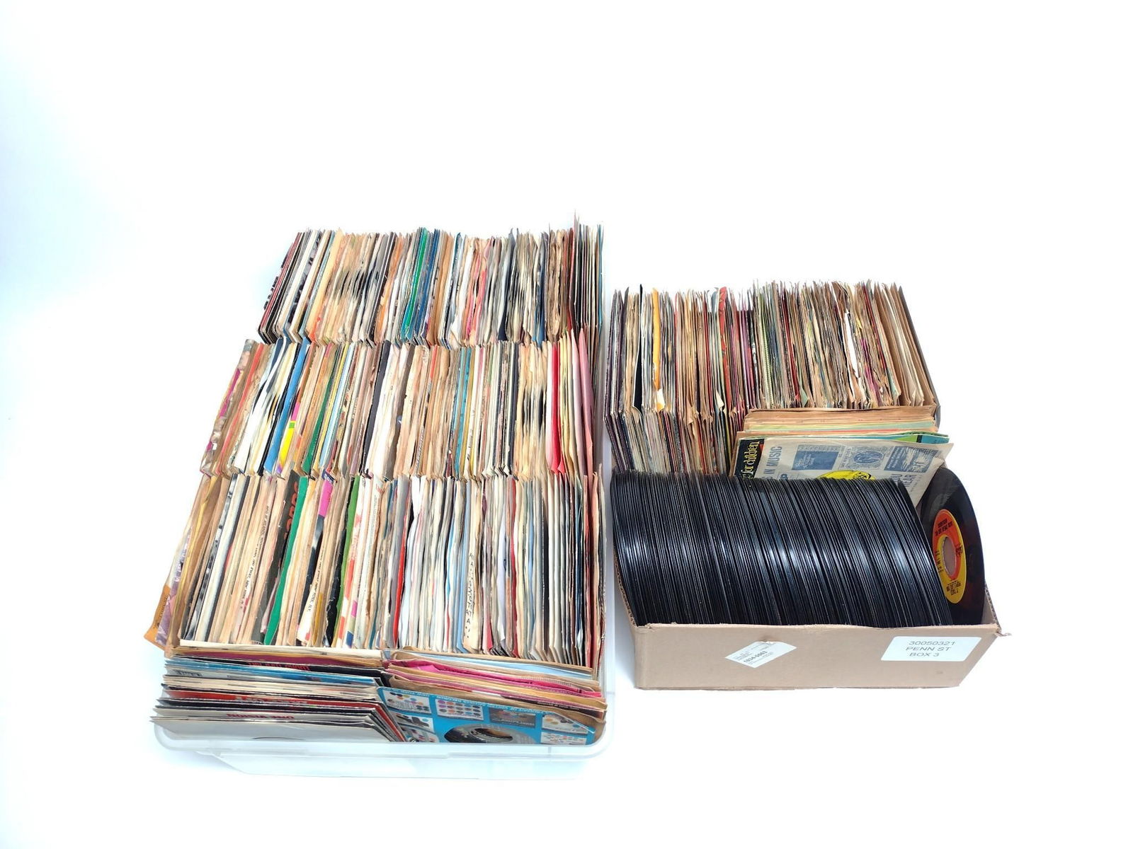 Large Grouping 45 Records incl The Rolling Stones: NOT ELIGIBLE FOR IN-HOUSE SHIPPING. Also includes Leon Russell, Van Morrison, Rod Stewart, Bob Dylan, Eric Clapton, and more!
