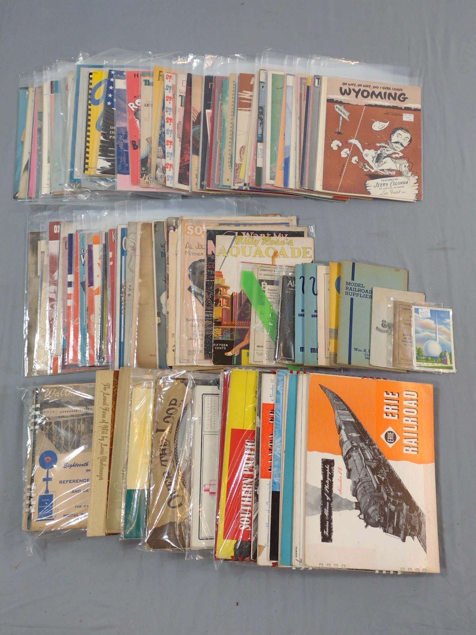 Large Grouping Publications incl 1961 Inaugural Program: Also includes sheet music, magazines and more. Most publications in plastic protector sleeves. Some wear consistent with age and use.