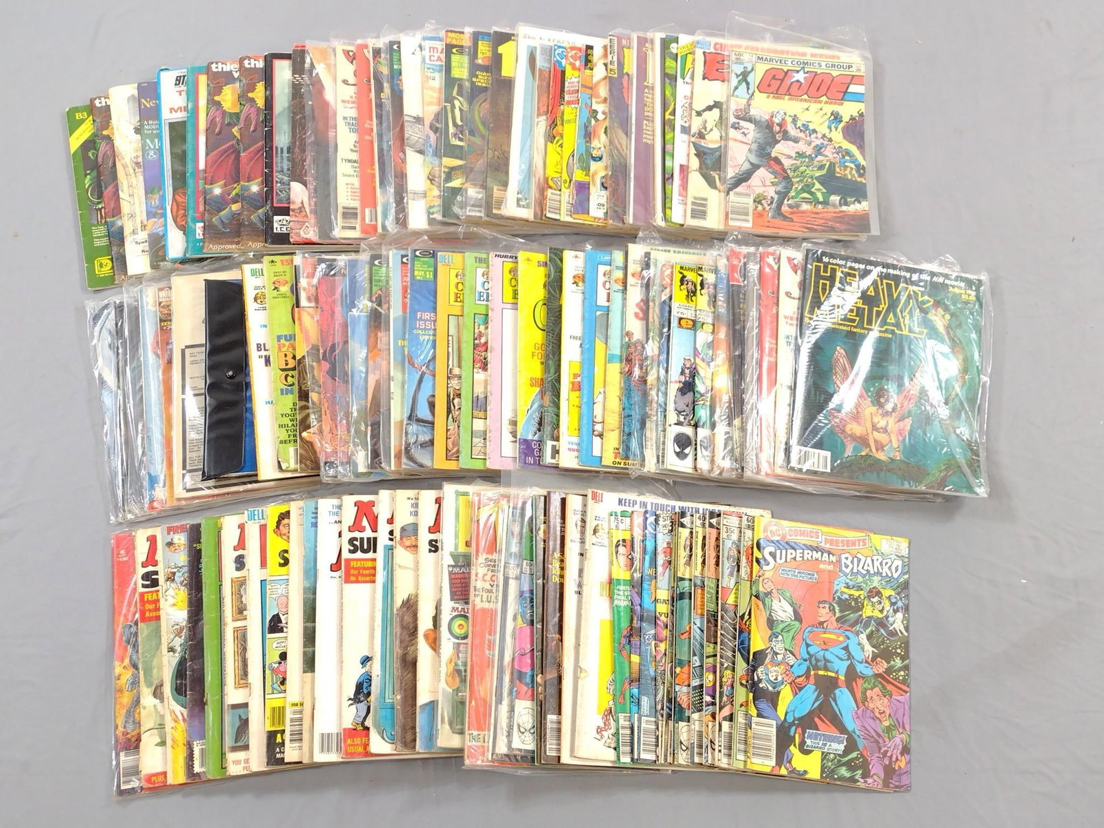 Large Grouping of Youth Orientated Magazines incl MAD: Also includes Cracked, Eerie, The Deadly Hands of Kung Fu, and more. Various conditions.