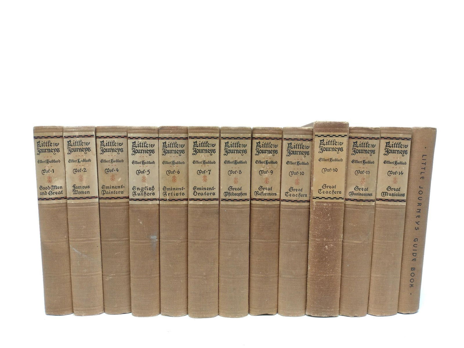 13 Elbert Hubbard "Little Journeys" Books: Copyright 1928 by The Roycrofters.