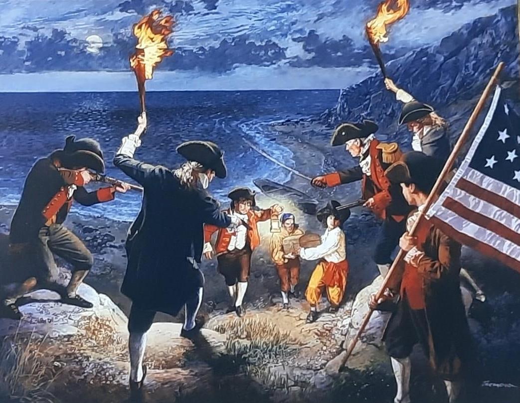 Thompson “To Raise Revenue & Unify the Country" Print: NOT ELIGIBLE FOR IN-HOUSE SHIPPING. Sight 14-3/4" high x 18-3/4" wide. Overall 22" high x 26" wide.