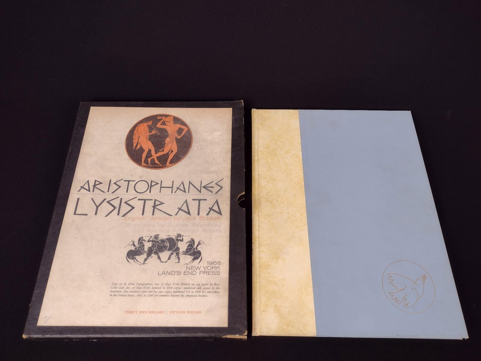 Aristophanes Lysistrata English Version by Jack Brussel: Copyright Land's End Press 1968.