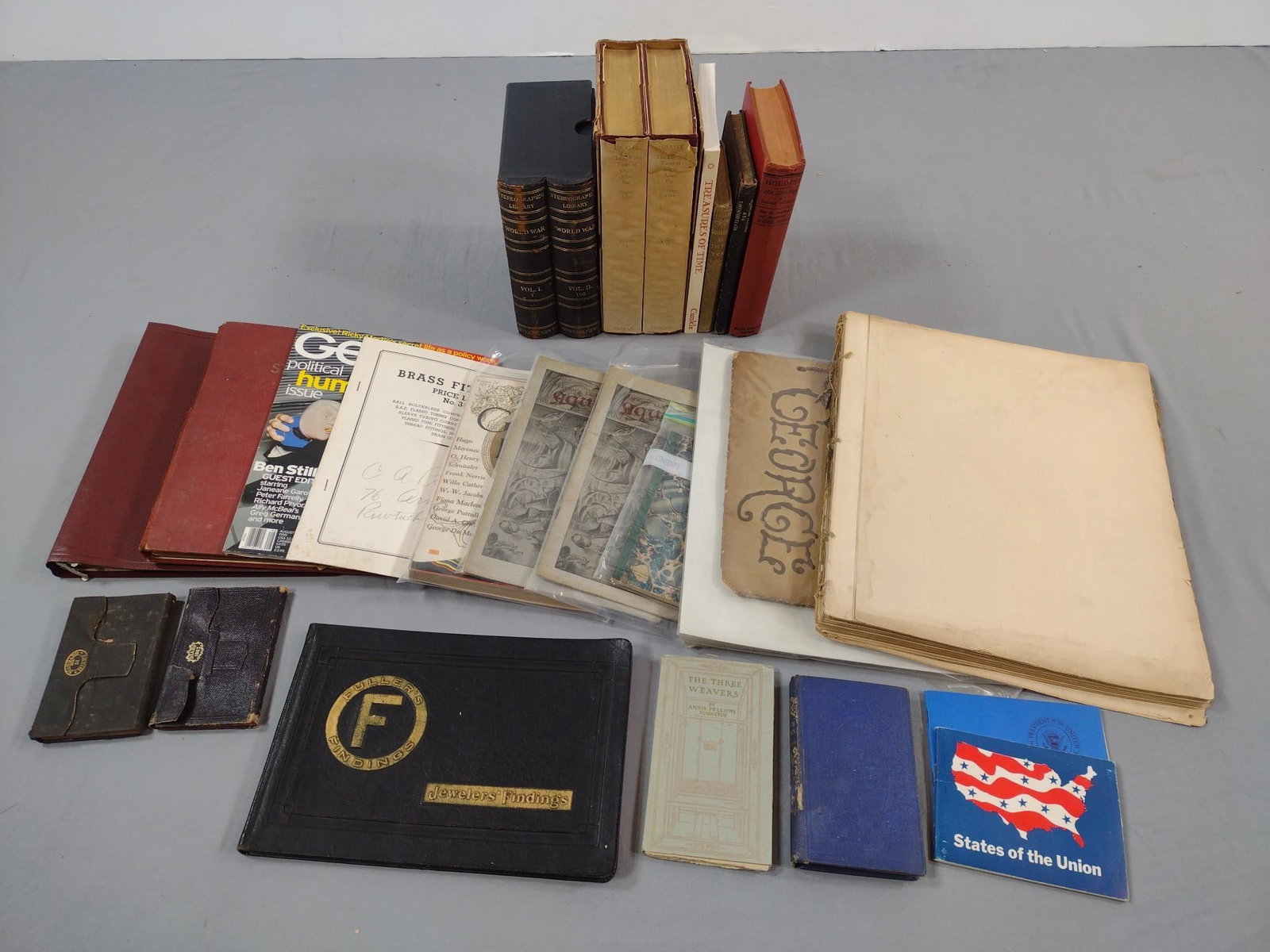 Large Collection Books, Maps, and More: NOT ELIGIBLE FOR IN-HOUSE SHIPPING. Includes Houdini His Life Story; The Life and Times of Edgar Allen Poe; and more.