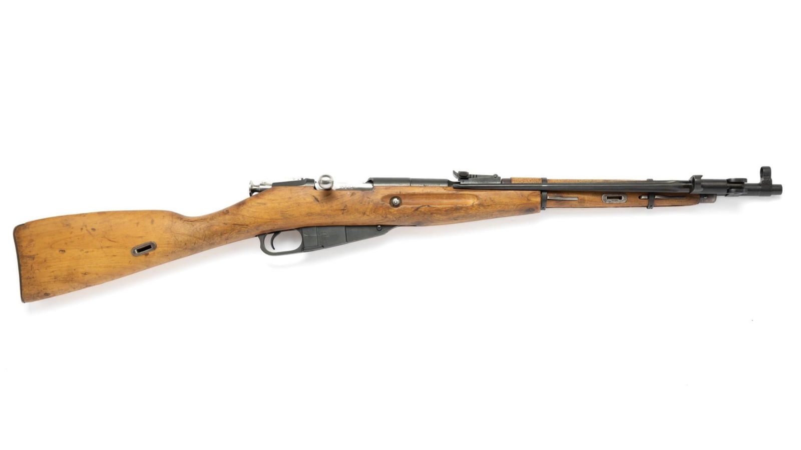 Chinese Type 53 Mosin Nagant Carbine, Caliber 7.62x54R: Serial Number: 1234586 Design: The Chinese Type 53 Mosin Nagant carbine is the Chinese variant of the Russian M1944 carbine. They entered service in 1953 and were soon replaced by SKS semi autos. Many