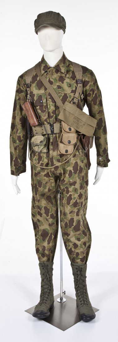 278: WWII US Army Camo Jungle Suit including Mannequin