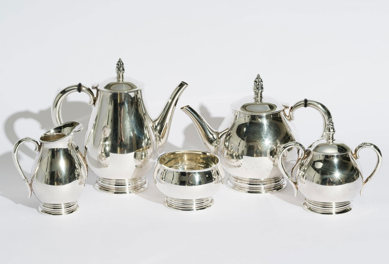 5 Pc International Sterling Silver 'Royal Danish' Tea Service (1 of 13)