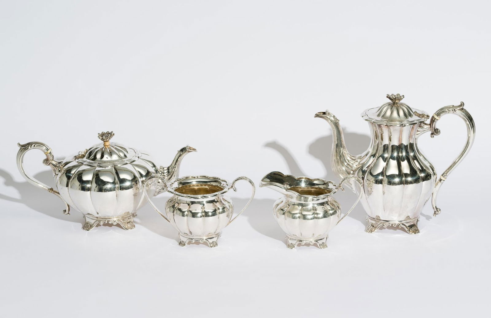 4 Pc Barkers Brother Ltd. English Sterling Silver Tea Service (1 of 9)