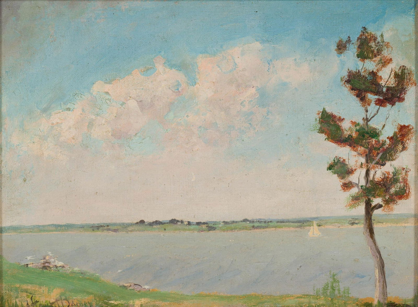 John Stewart Barney (American, 1867-1925) Seaside Painting on Board (1 of 2)