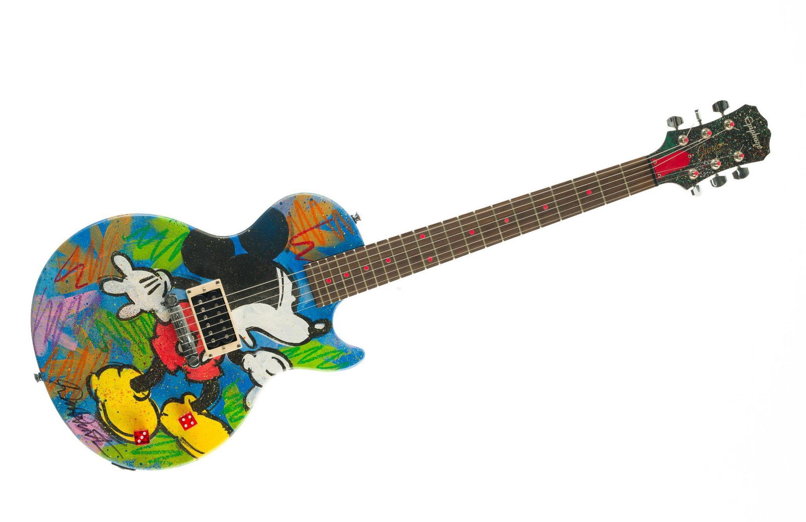Duerrstein Orig Art Painted Mickey Mouse Gibson Guitar (1 of 10)