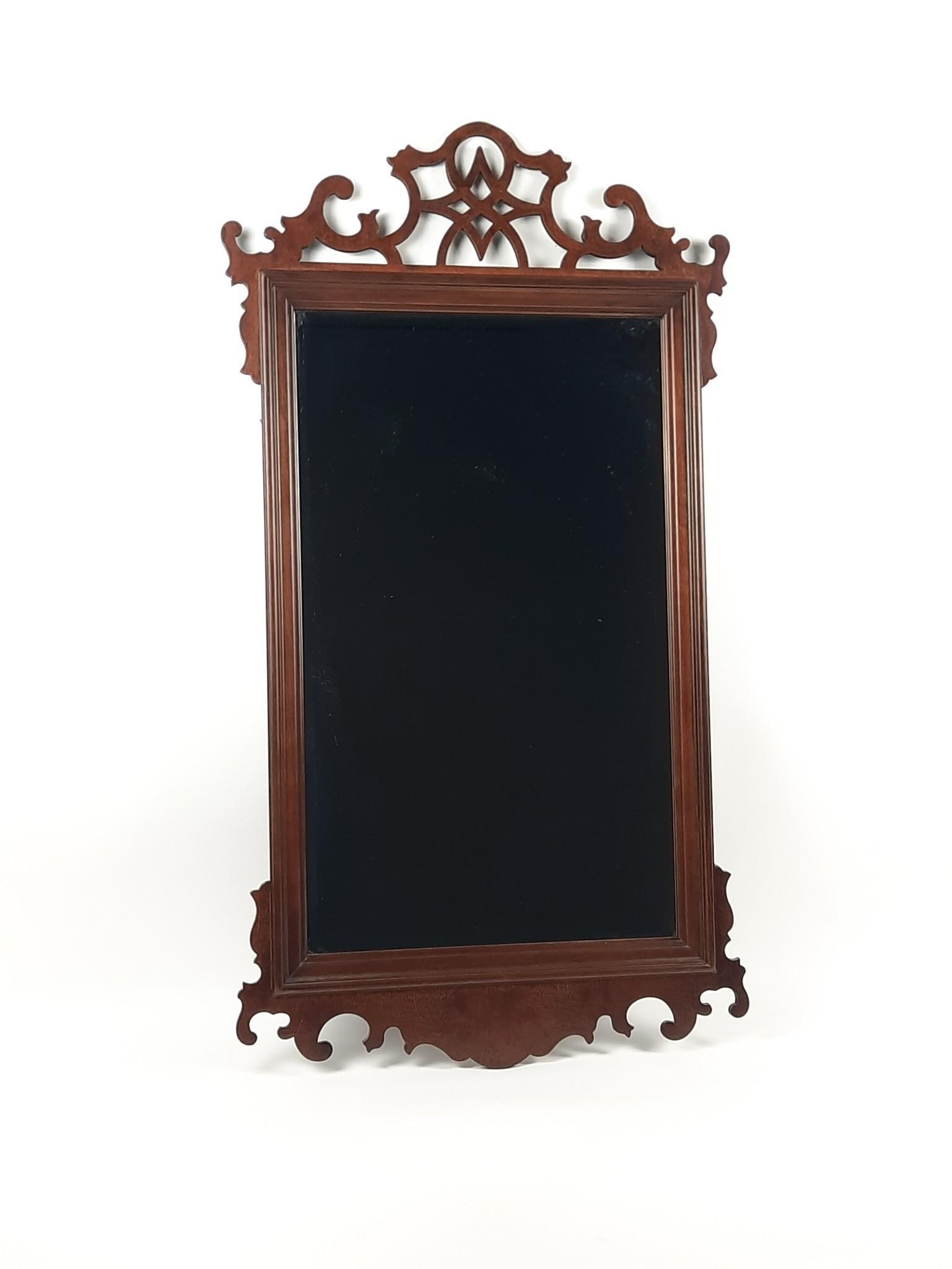 Cherry Chippendale Style Mirror (1 of 2)