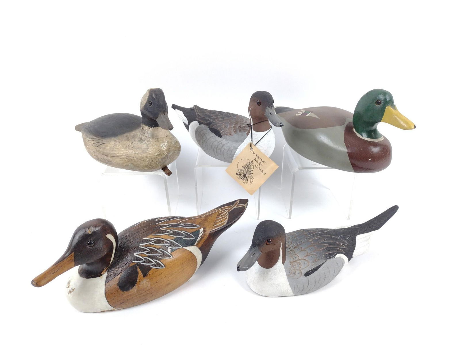 5 Wooden Duck Decoys incl R. Thones (1 of 12)