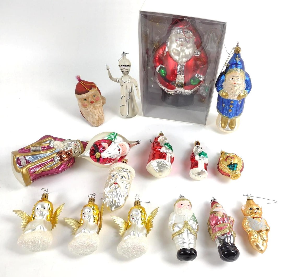 16 Figural Christmas Ornaments incl Mercury Glass (1 of 7)