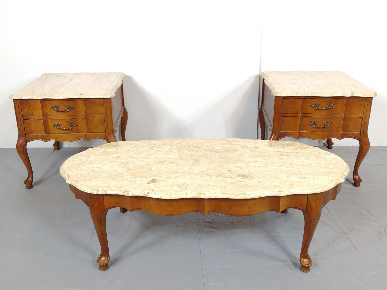 Harmony Marble Top Coffee & End Table Set (1 of 9)