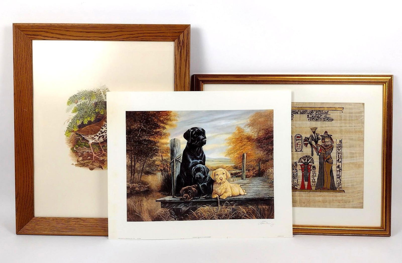 2 Animals Prints and Egyptian Painting incl Don Whitlatch (1 of 6)