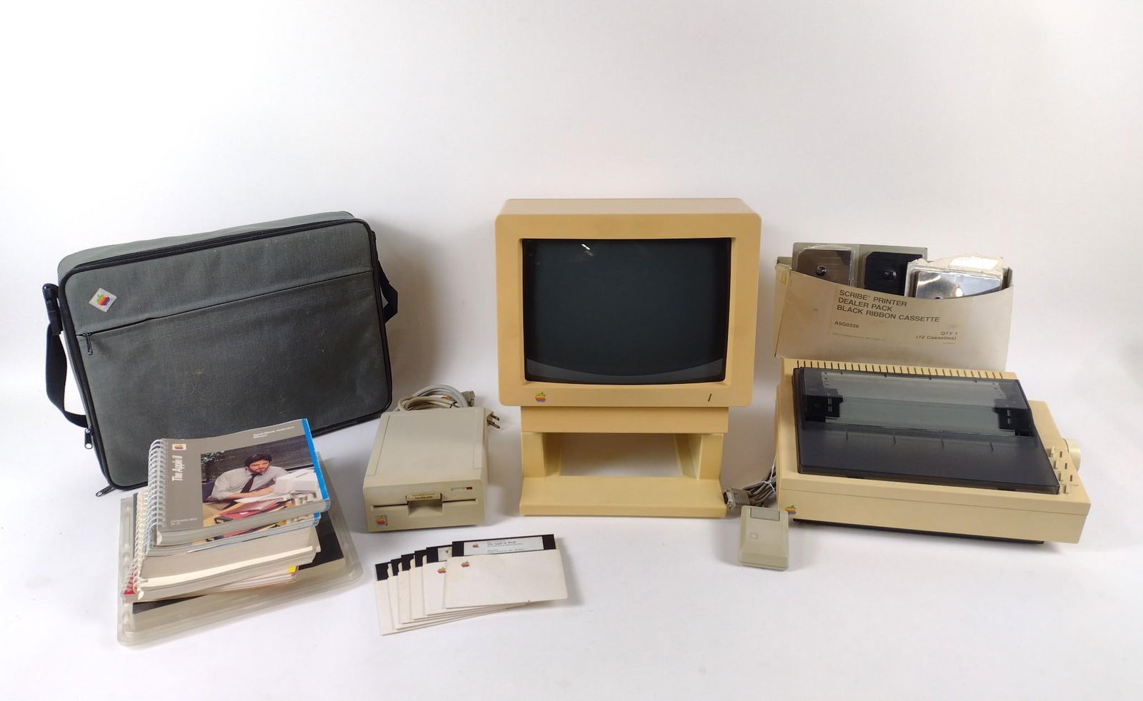 Apple II Computer with Printer and Disc Drive (1 of 13)