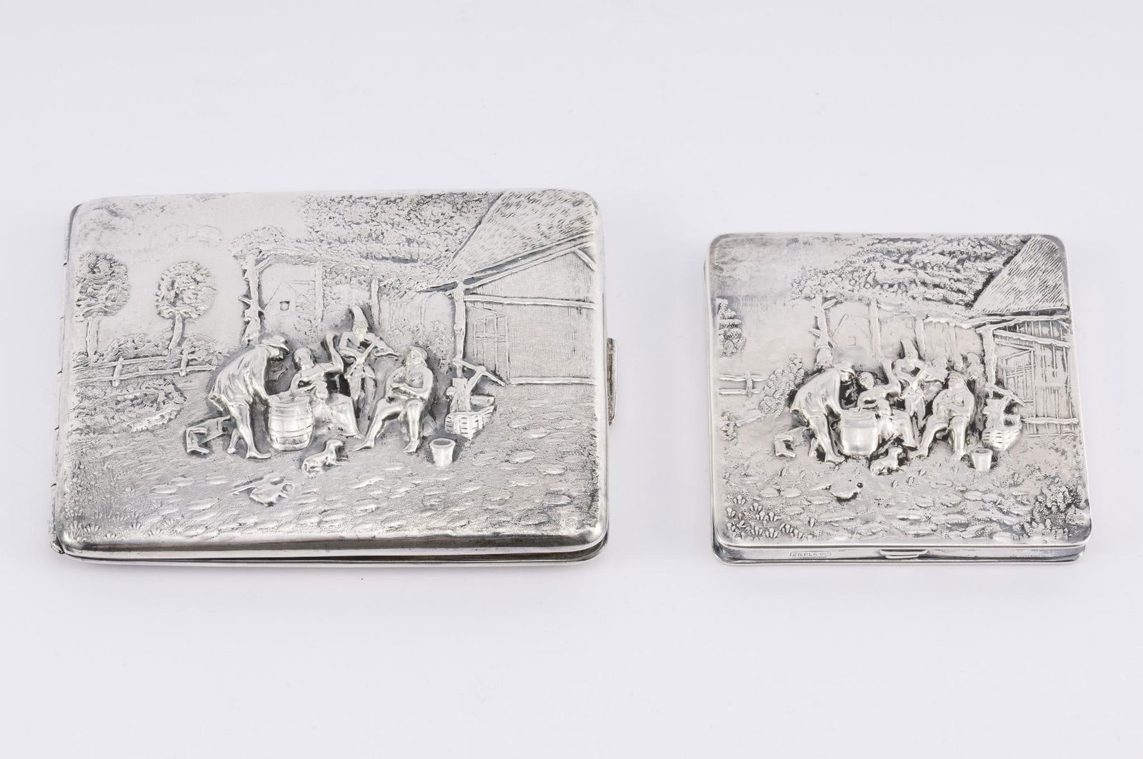 Antique Dutch Silverplate Cigarette Case & Compact (1 of 5)