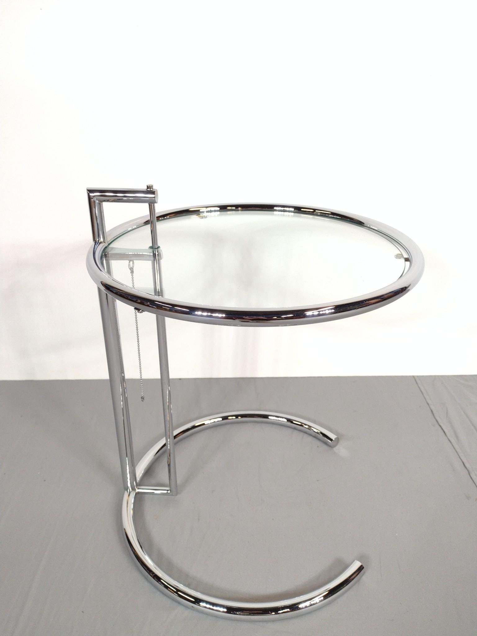 Modernist Glass and Chrome End Table (1 of 4)