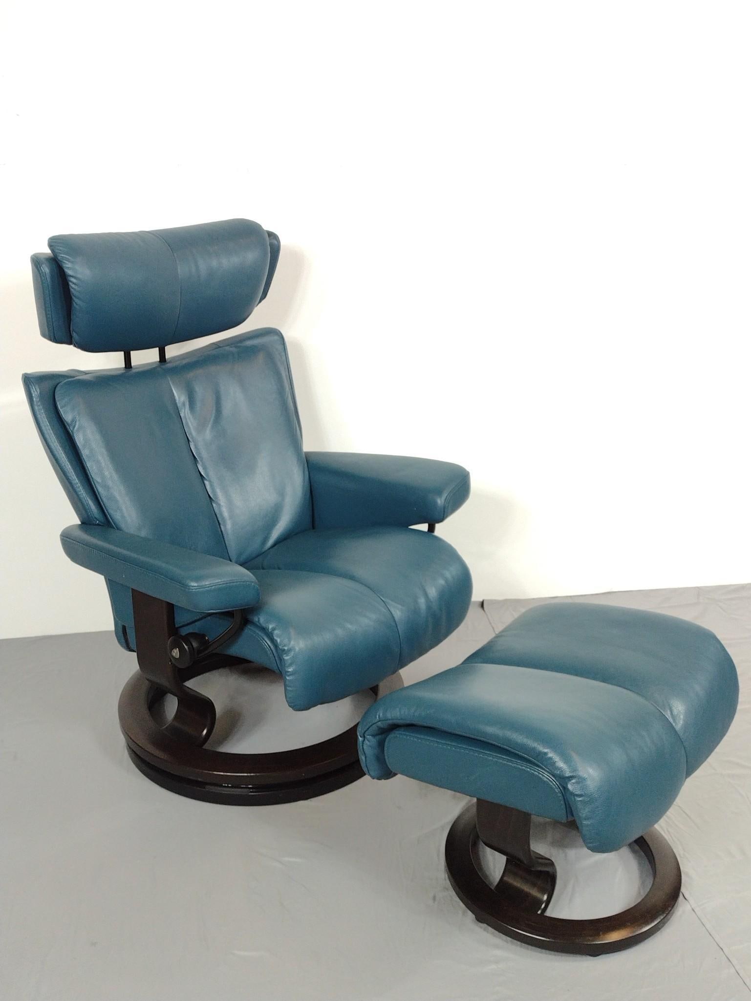 Ekornes Stressless Leather Recliner & Ottoman (1 of 9)