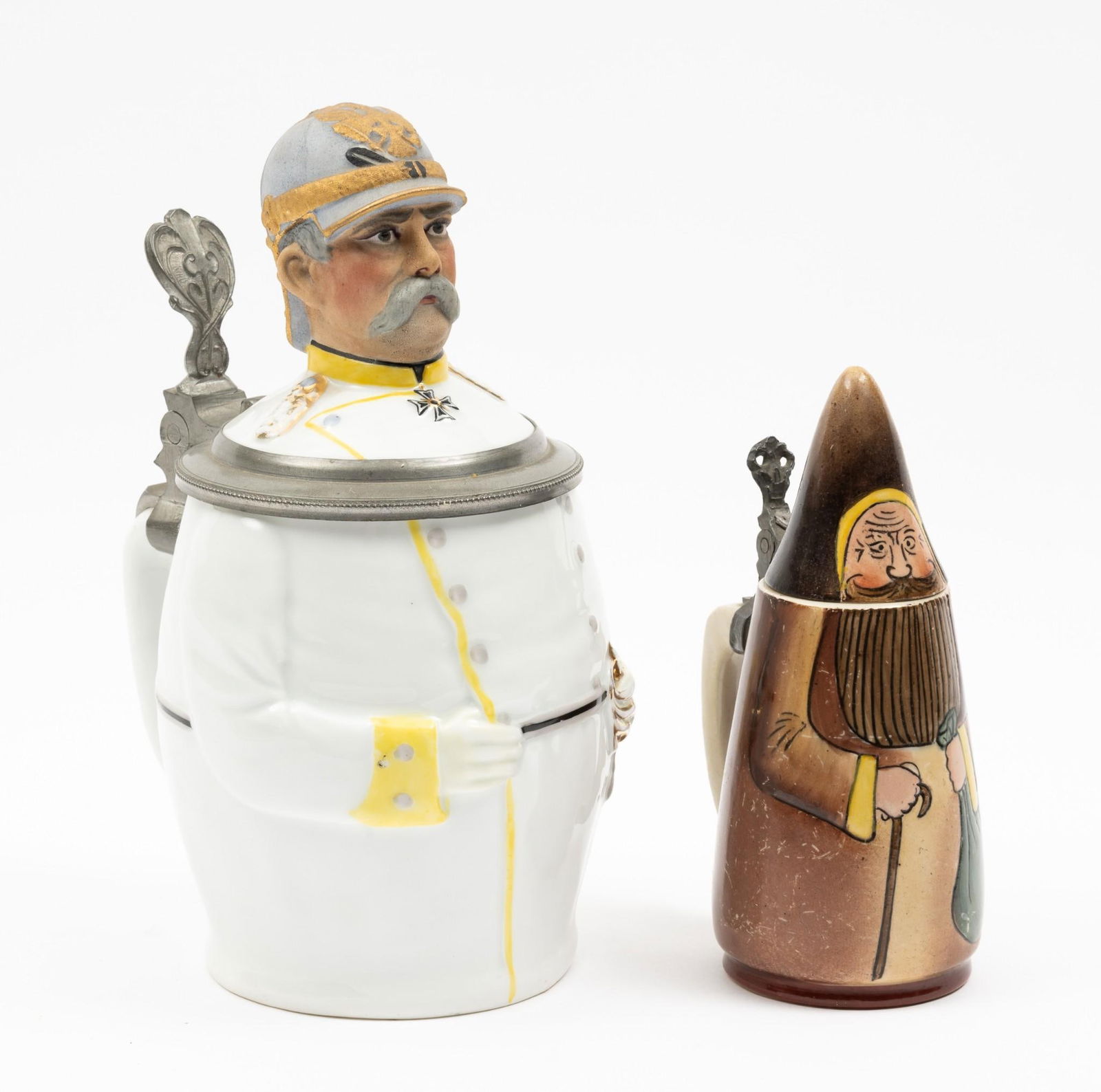 2 Figural Steins incl Lithophane (1 of 4)