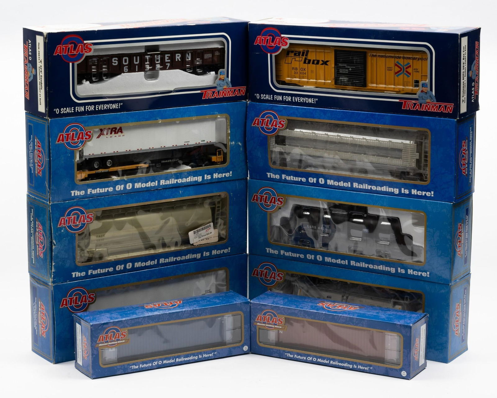 10 Atlas Train Cars in OB incl. Chicago (3 Rail) (1 of 4)