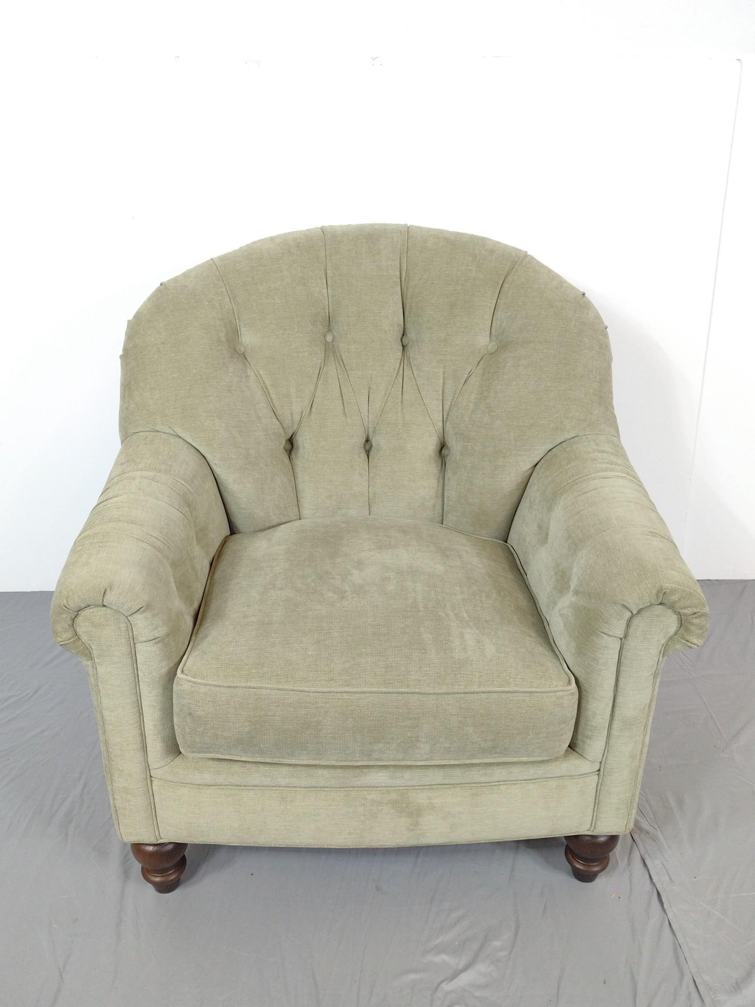Smith Brothers Upholstered Arm Chair: NOT ELIGIBLE FOR IN-HOUSE SHIPPING. 35" wide X 33" deep X 36" high.