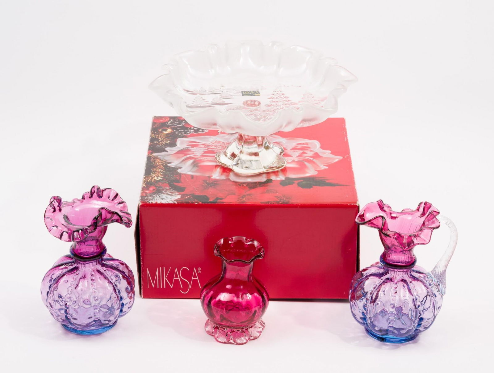 4 Pcs Decorative Glass incl. Mikasa Christmas Dish (1 of 5)