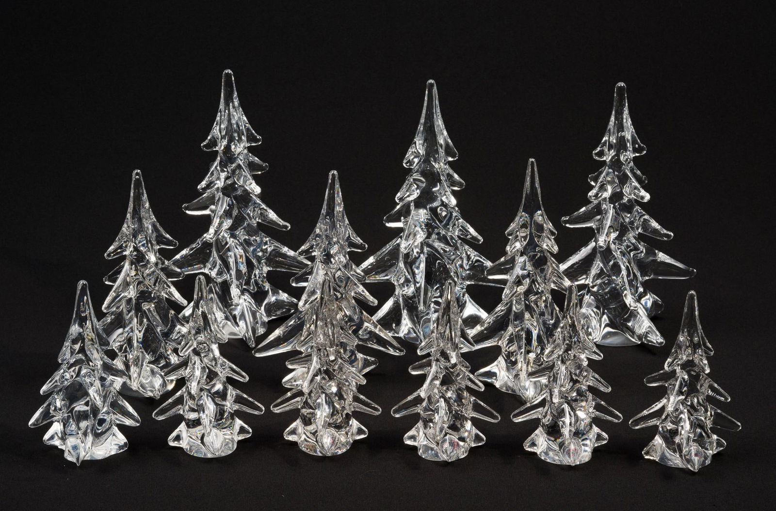 12 Lead Crystal Christmas Trees incl Dansk (1 of 3)