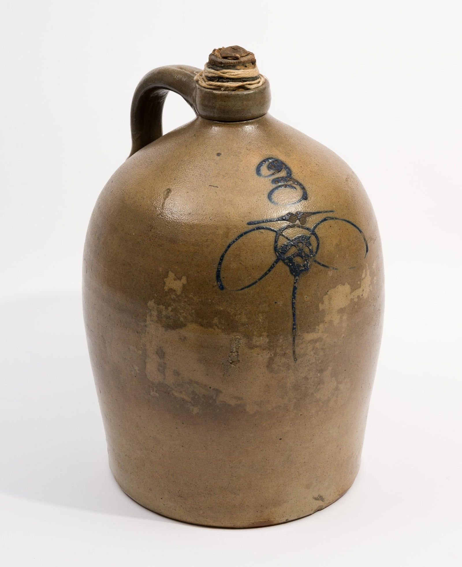 3 Gallon Stoneware Jug with Cobalt Bee (1 of 5)