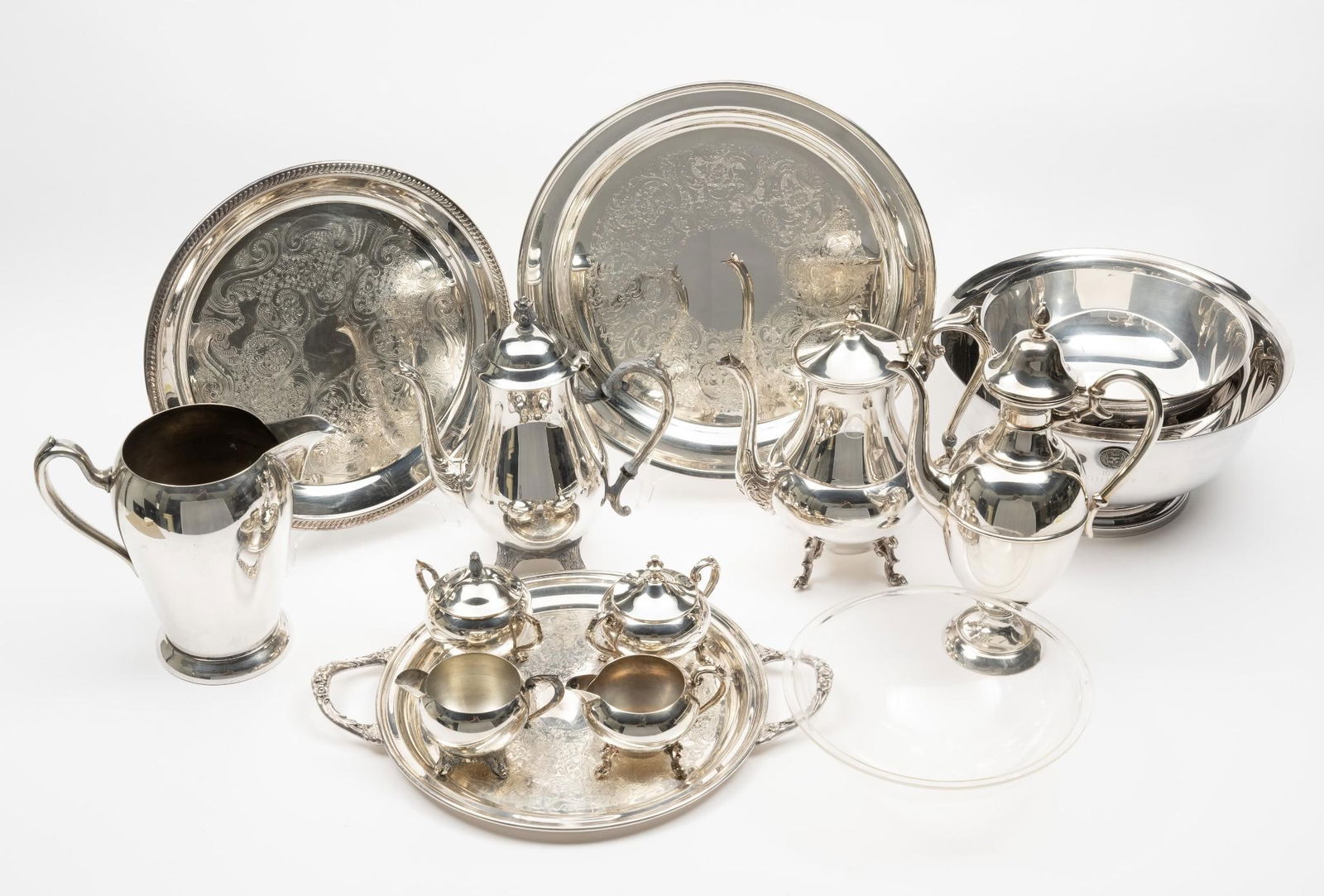 14 Pcs Silverplate incl Tea Service (1 of 12)