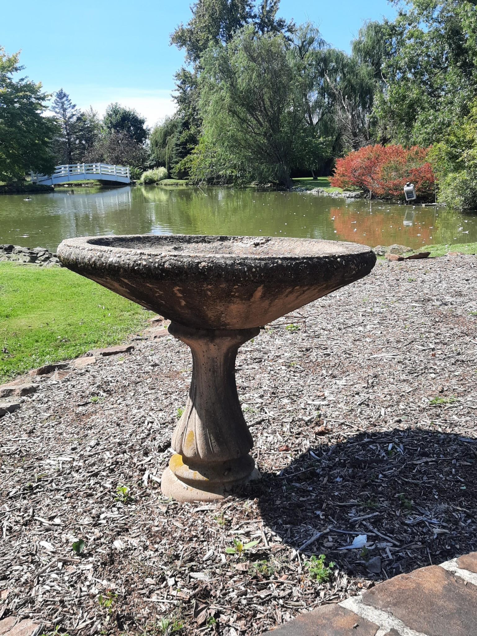 Oversized Concrete Bird Bath (1 of 4)