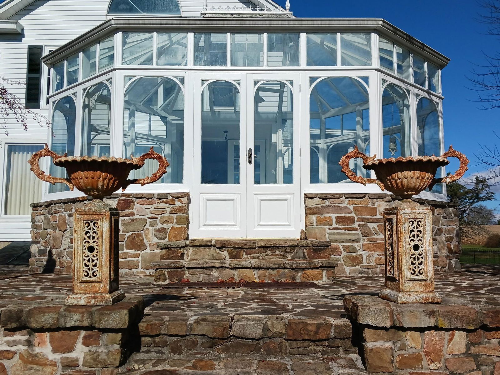 Pair of Cast Iron Planters (1 of 5)