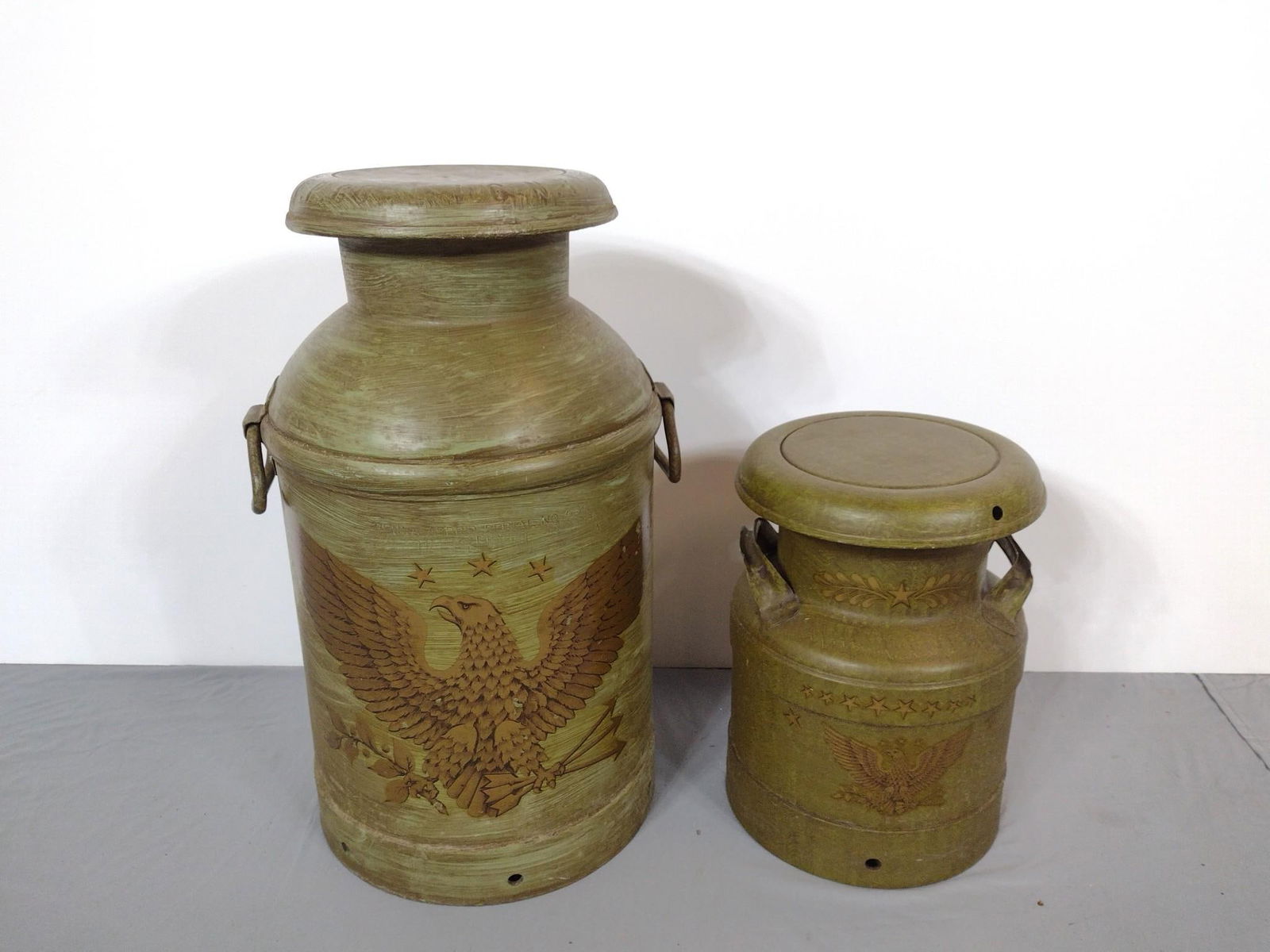 Two Painted Milk Cans (1 of 6)